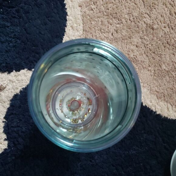 Starbucks Tumbler 12 oz Blue Santa Globe Water Ball Cup - Picture 5 of 5